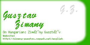 gusztav zimany business card